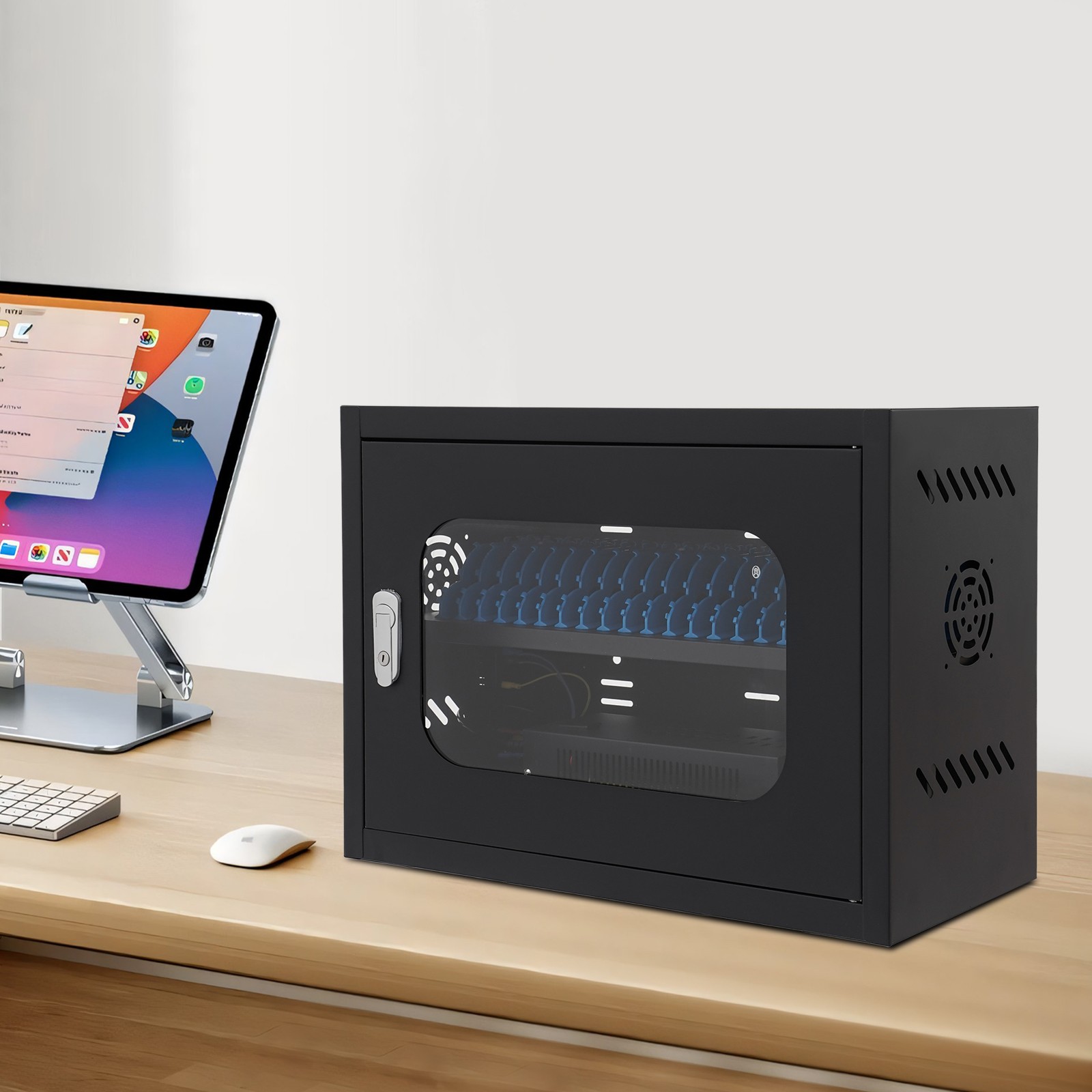 Charging Cabinet for Cellphones & Tablet Computers, 20-Device Charging Station