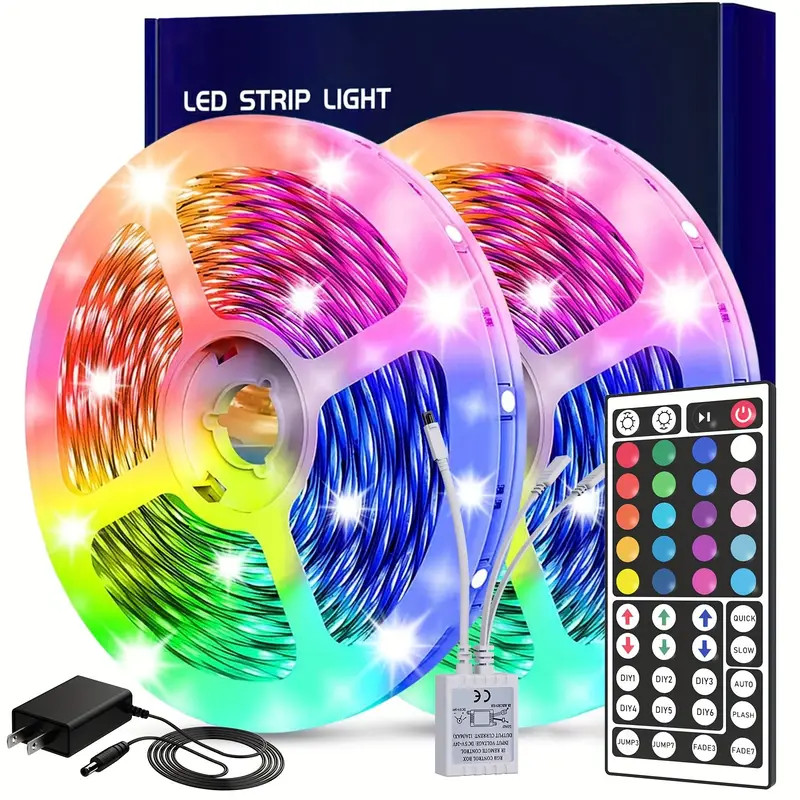 50 Ft LED Strip Lights, with 44 Keys Remote Control, Dimmable RGB Color Changing