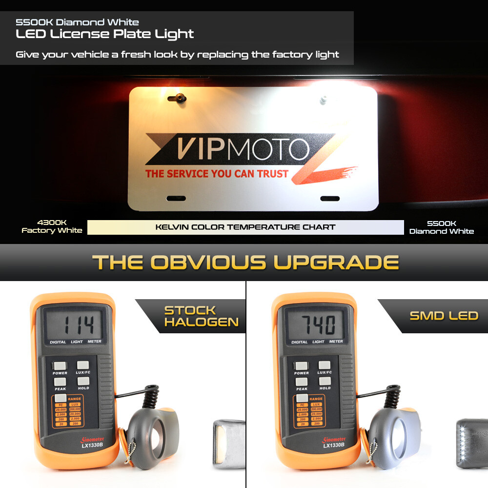 1999-2013 Chevy Silverado Avalanche BRIGHT SMD LED License Plate Lights Lamp SET