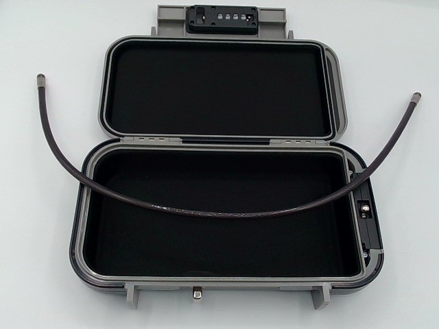 HUANLANG Portable Grey Safe Lock Box Waterproof Travel Combination Lock For Beac