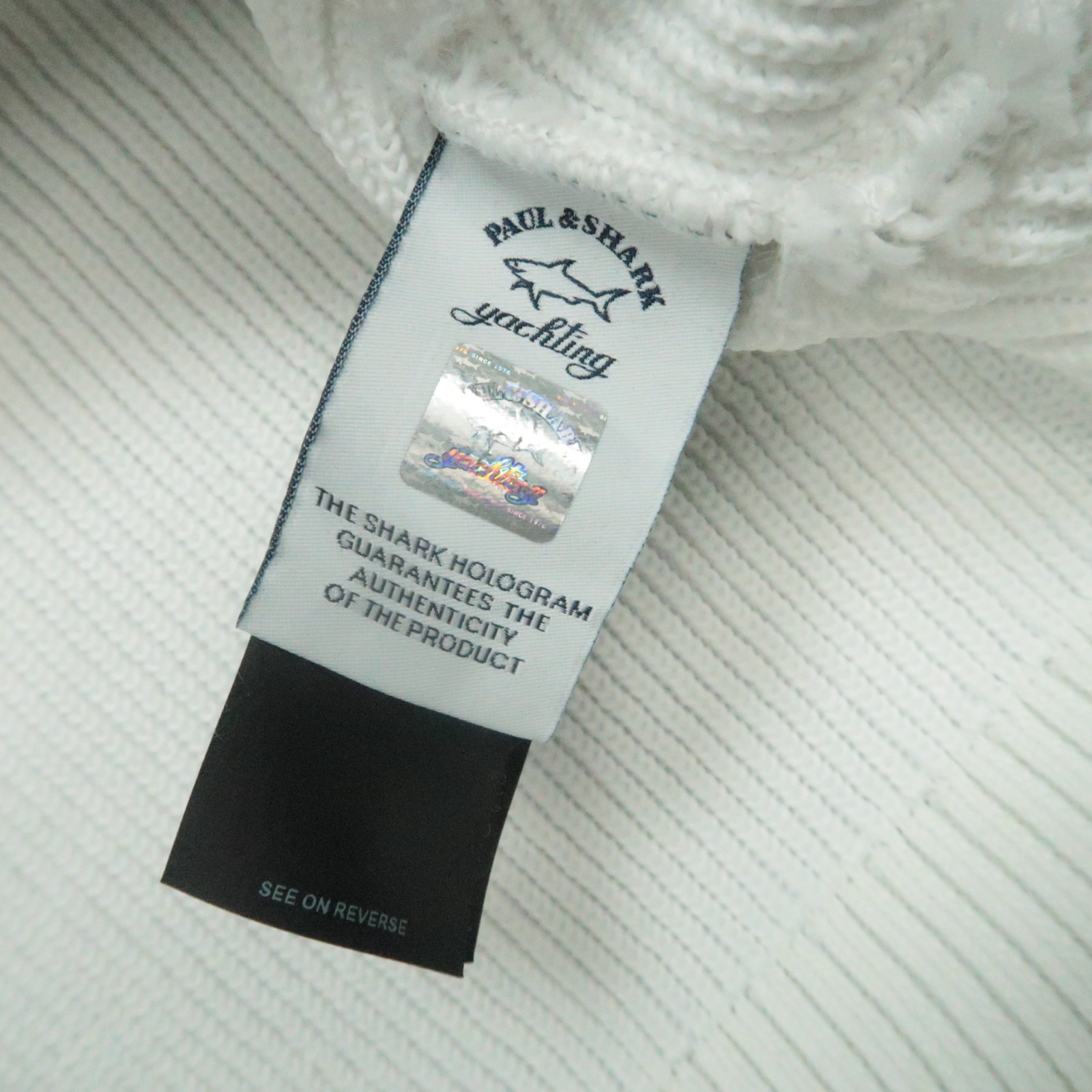 Paul & Shark Sweater Mens Large White Pullover Crew Waffle LQQK Studio