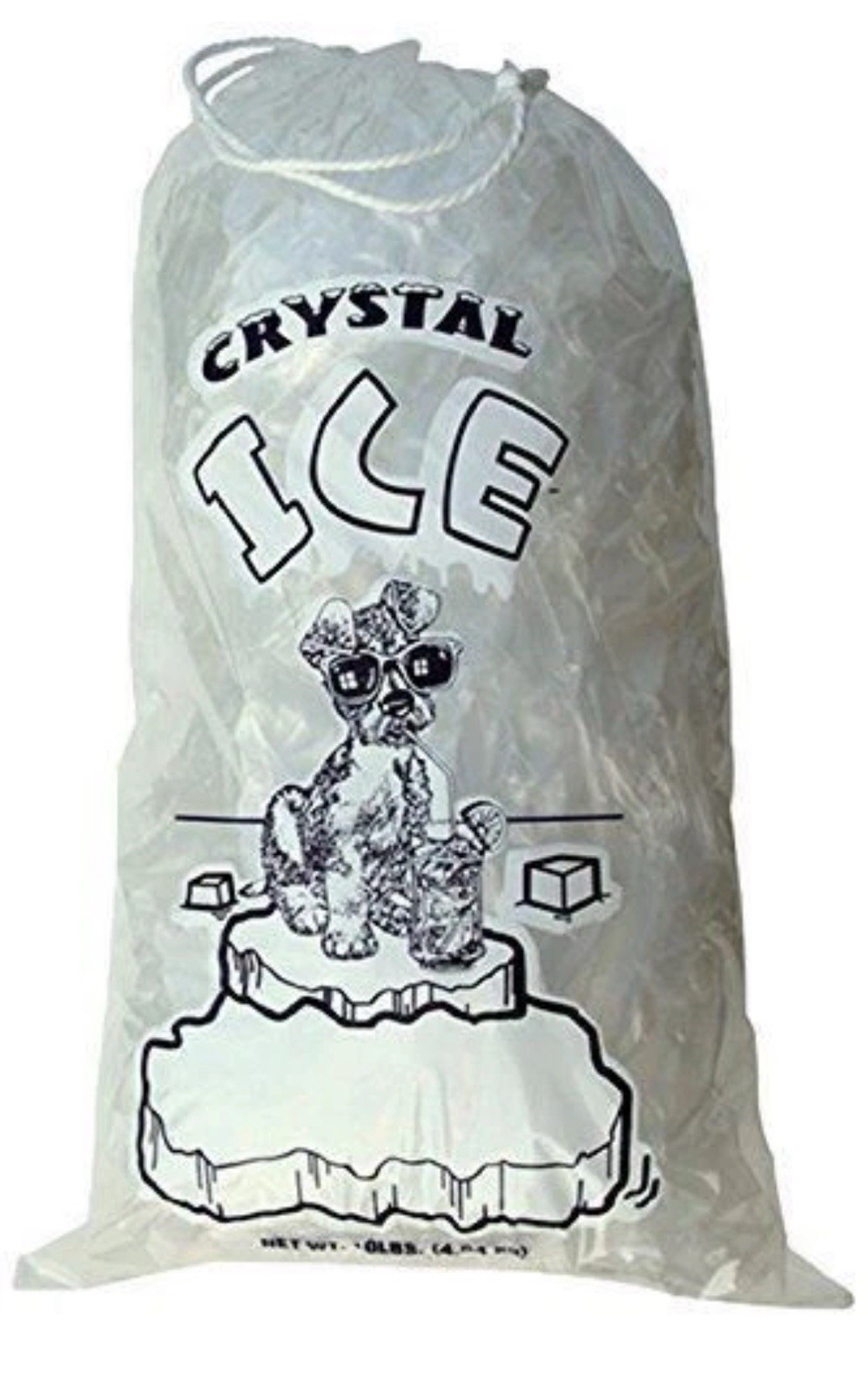 10 LB LBS Ice Bag Bags w/ Drawstring COMMERCIAL Choose Your Quantities FREE SHIP