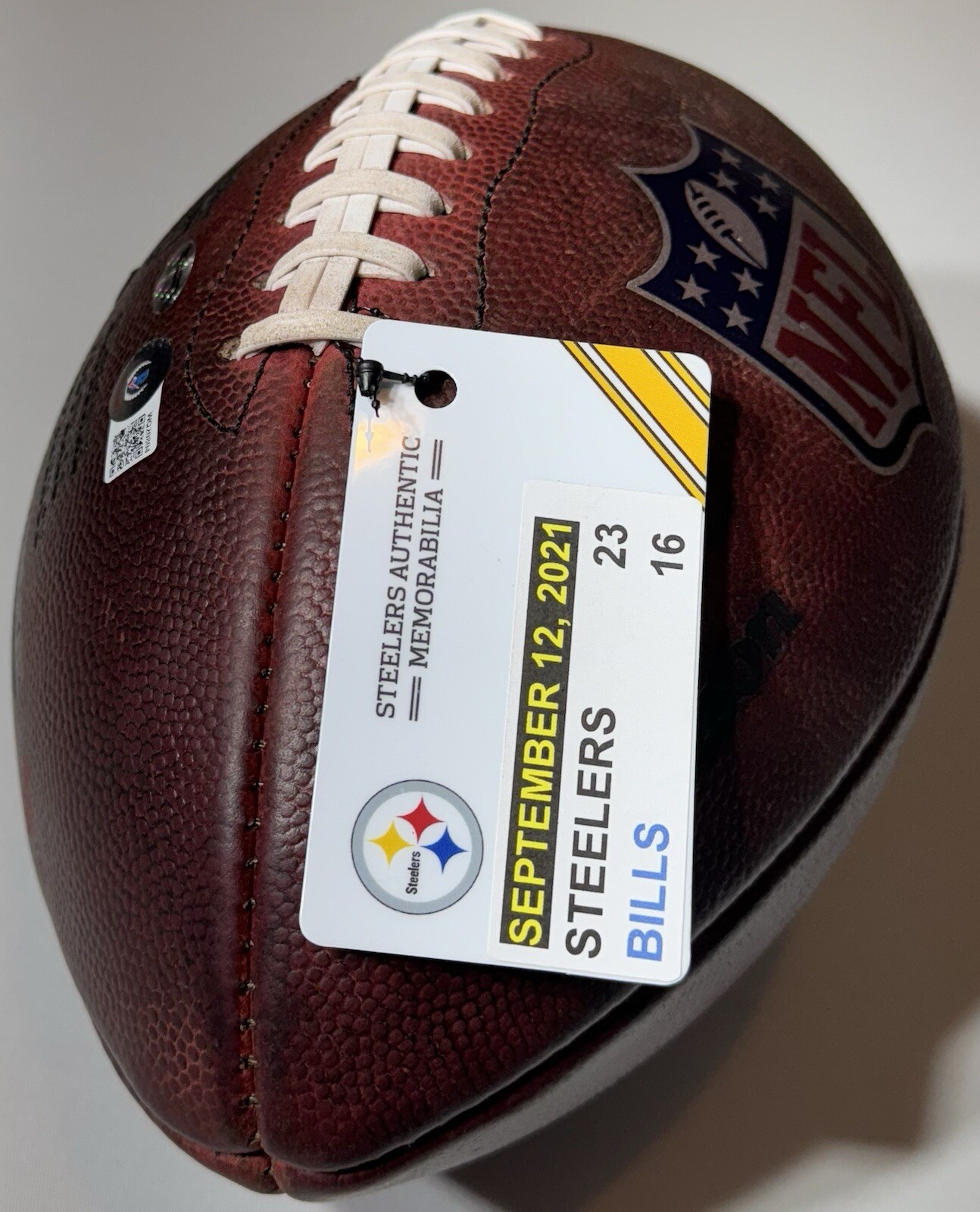 Steelers Game Used Ben Roethlisberger Touchdown TD Pass Football 9/12/21 Bills