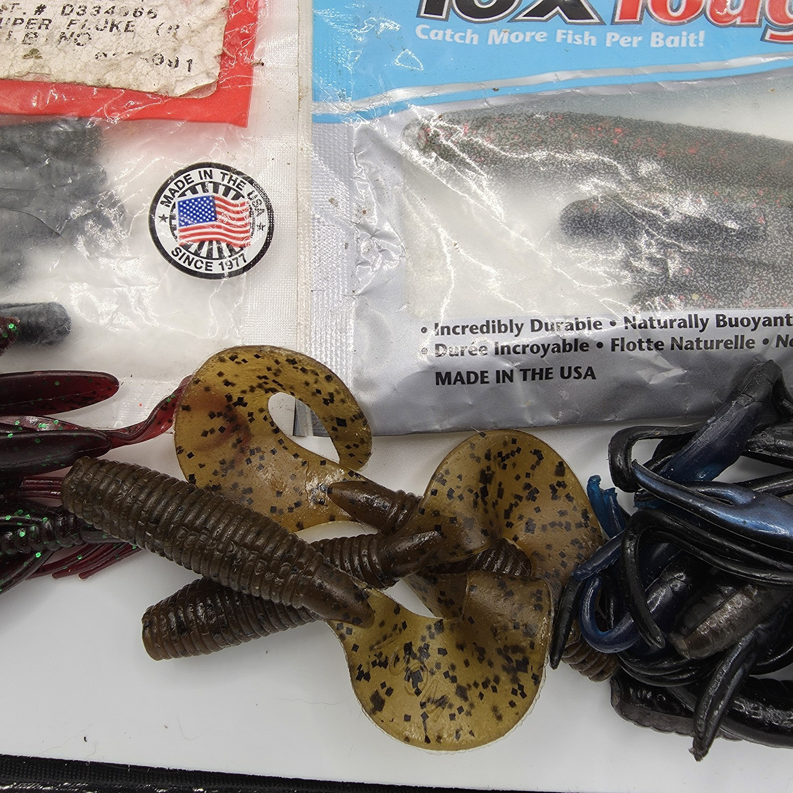 Large Fishing Lure Lot 50 pcs Mixed Brand Soft Plastic Baits