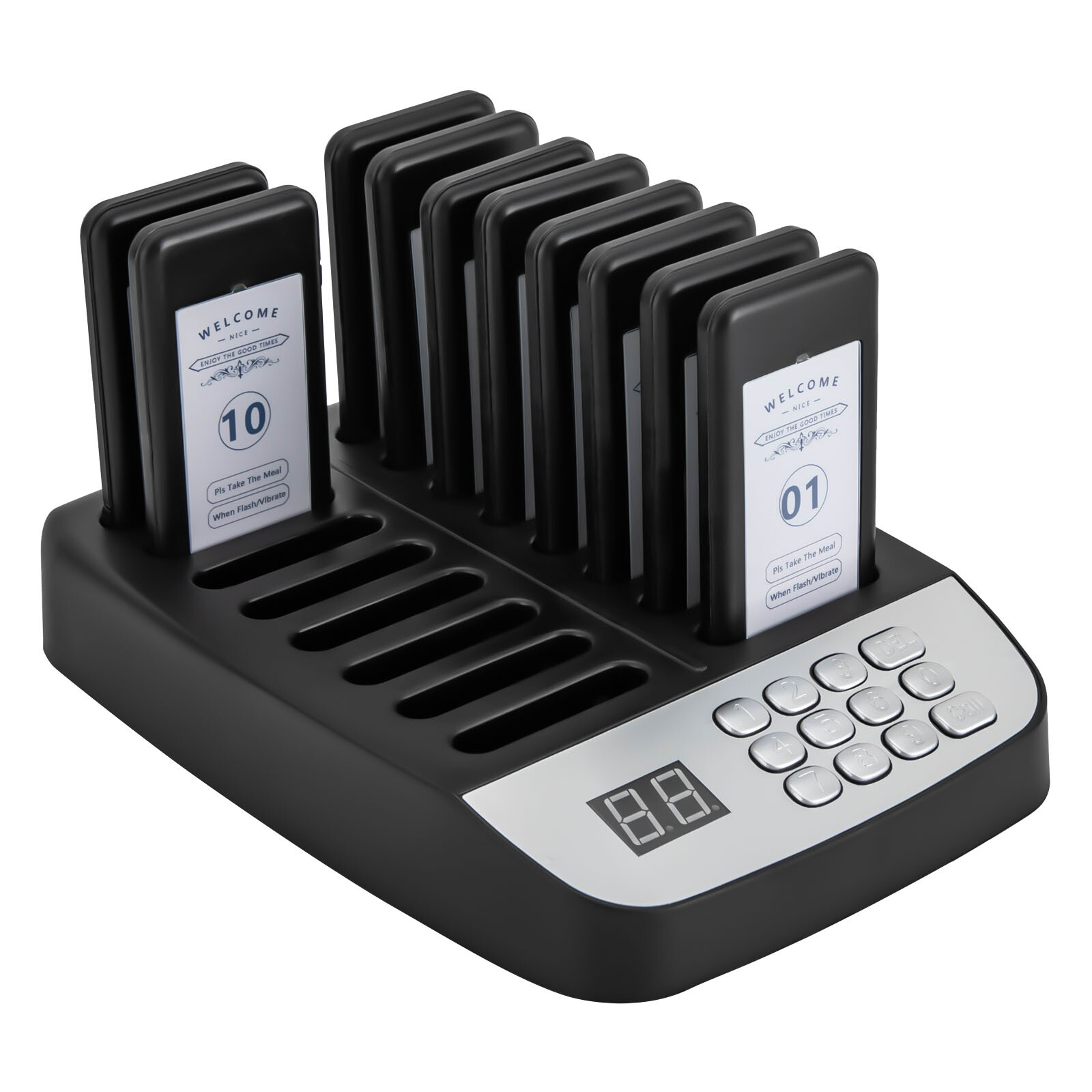 Restaurant Wireless Guest Paging System 10 Beepers Queuing Calling Pager Food