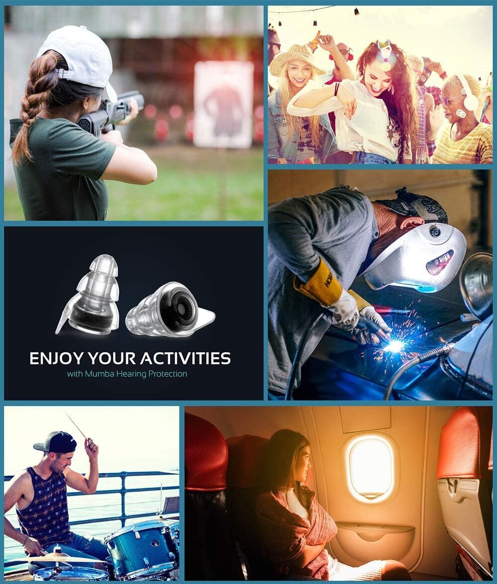 High Fidelity Reusable Ear Plugs 24dB Advanced Filter Technology Ear Protection