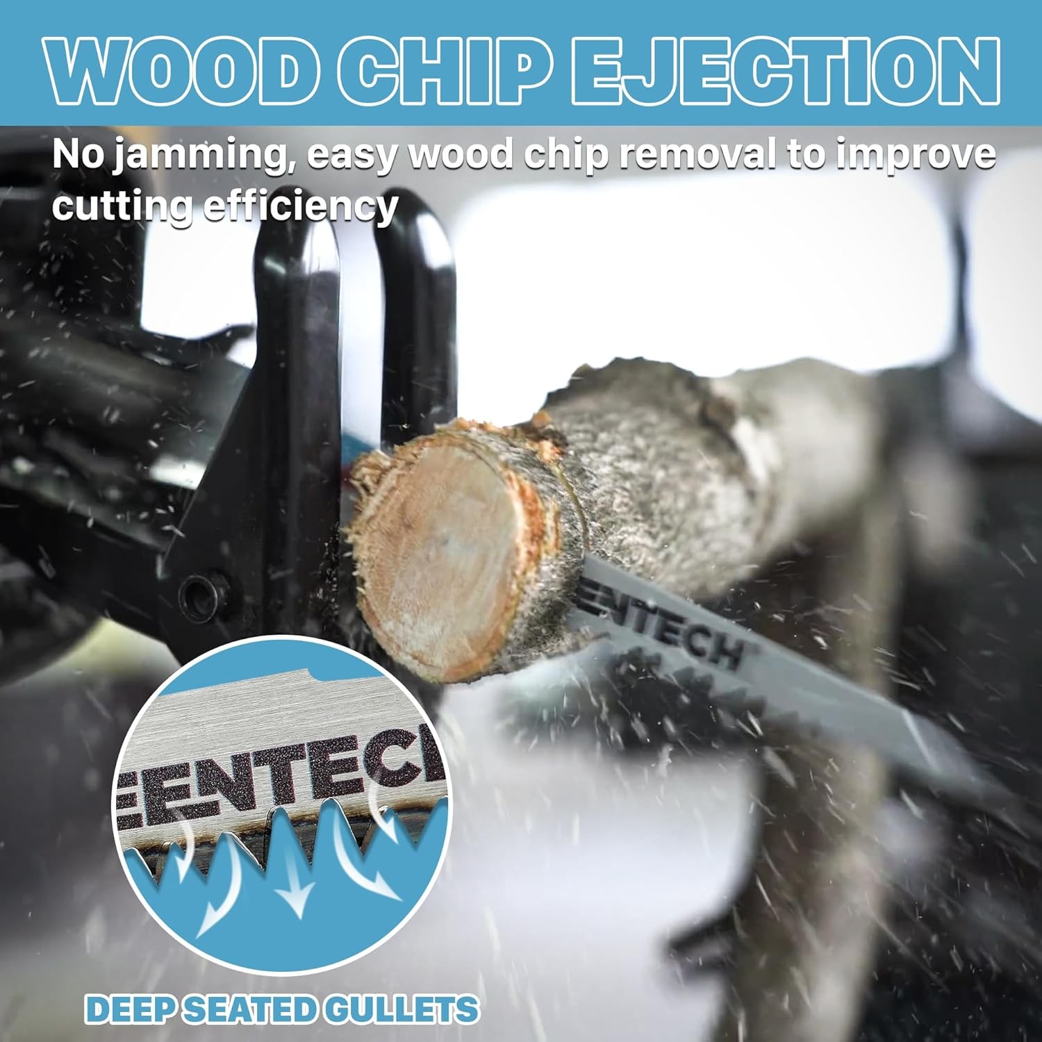 KEENTECH 12" Reciprocating Saw Blades, 5-Pack Wood & Tree Pruning, 5 TPI