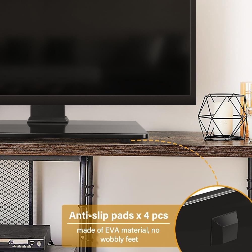 Universal TV Stand for 27-65 Inch LED LCD TV Swivel Table Top TV Stand with 30 D