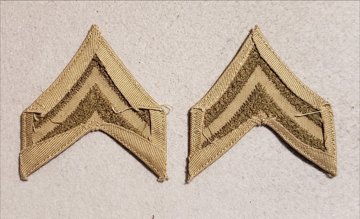Pair - 1930s Army Corporal Stripes