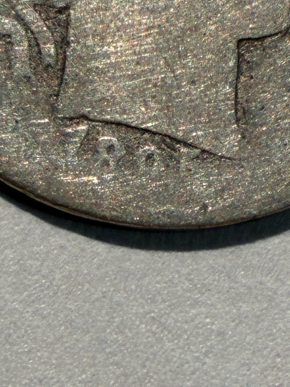 1895 Unknown Mint Barber Dime. Could be S or Plain, maybe O. Poor condition