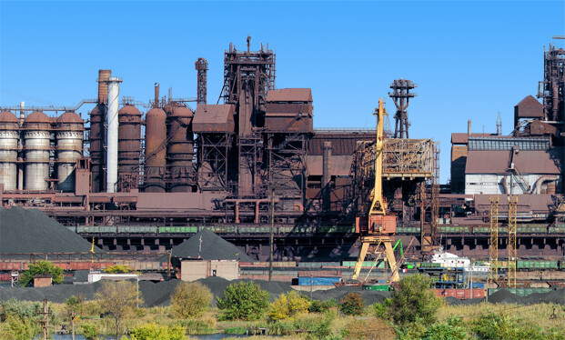 TrainJunkies Steel Mill Model Railroad Backdrop