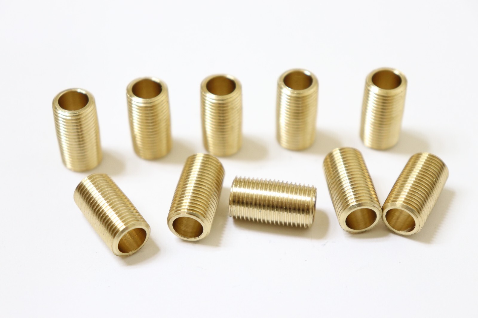 10 pcs 1/8"  Male NPT Brass Pipe Close Nipple MADE IN USA