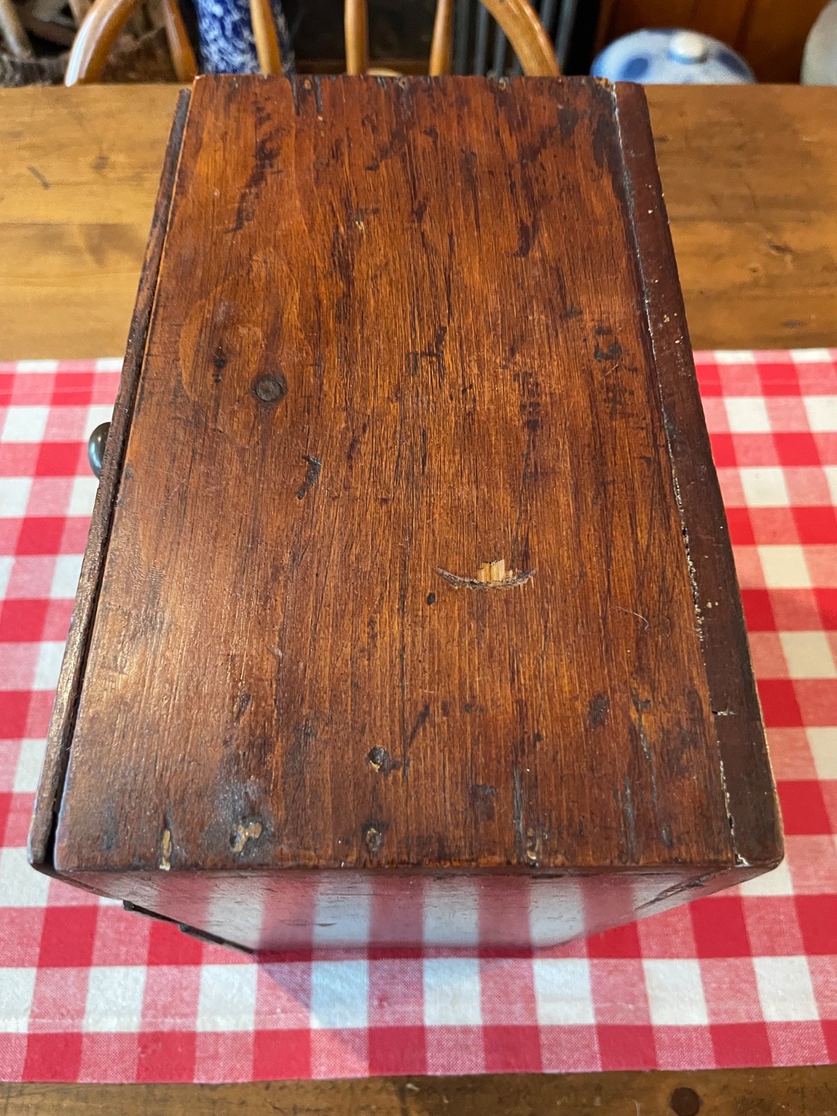 Small Antique Cabinet w/Brass Knobs