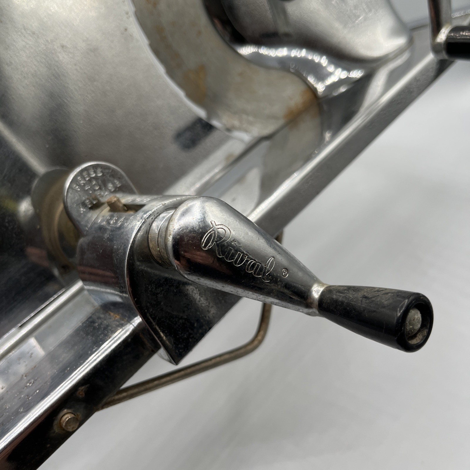 Retro Manual Food Slicer with Guards Rival "Protect-o-Guide" Tabletop 14 x 9.5"