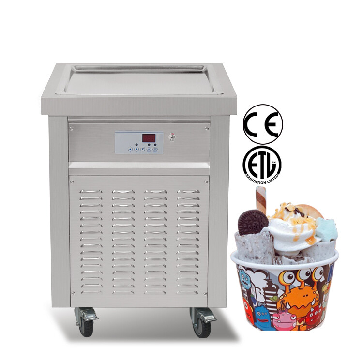 Kolice ETL 21''x21" Single Pan Rolled Ice Cream Machine Fry Ice Cream Machine