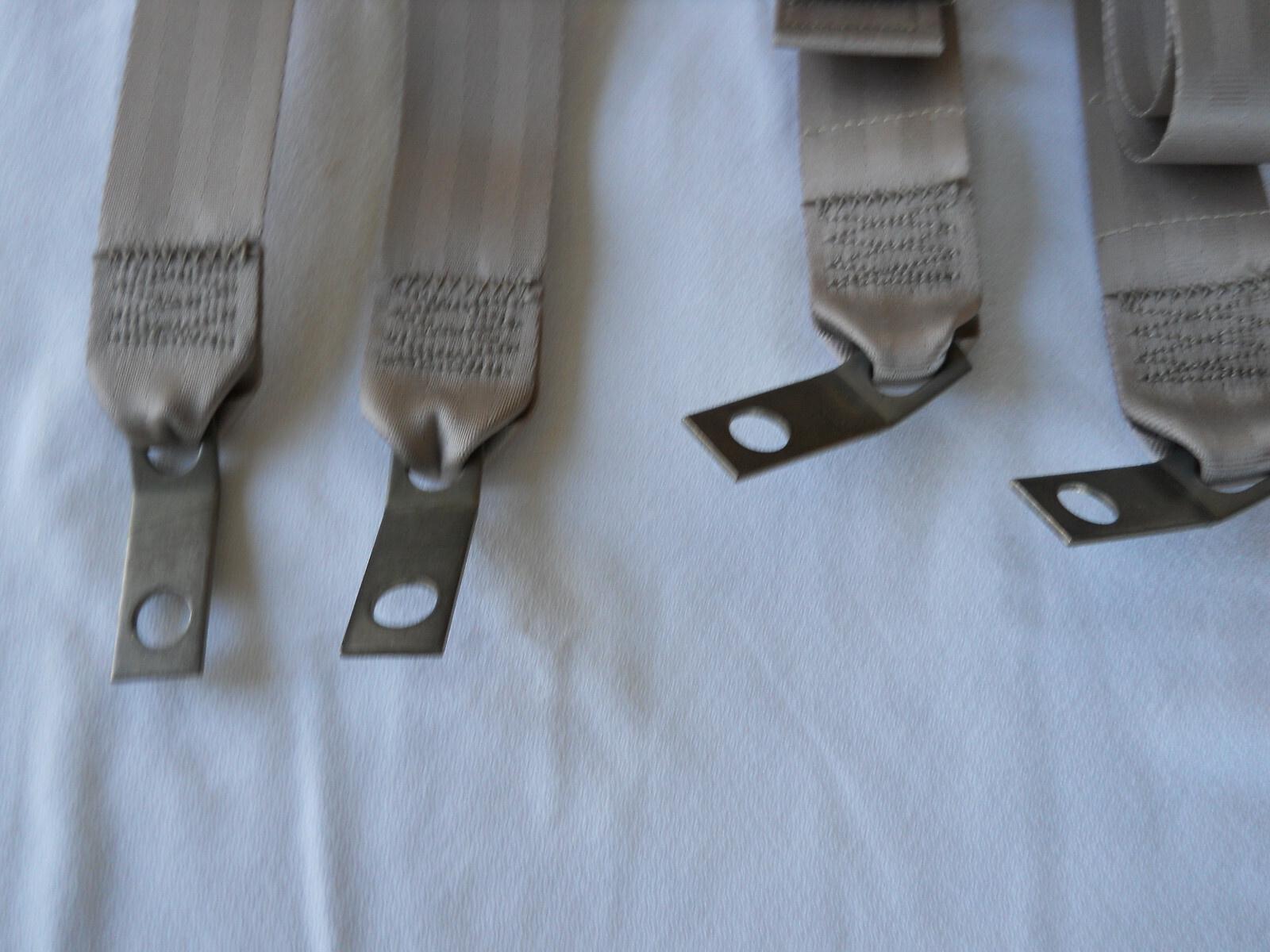 2 Sets - Tan Two Point Seat Belt , Lap Belt, Made by TRW to OEM Specs NEW! 60"