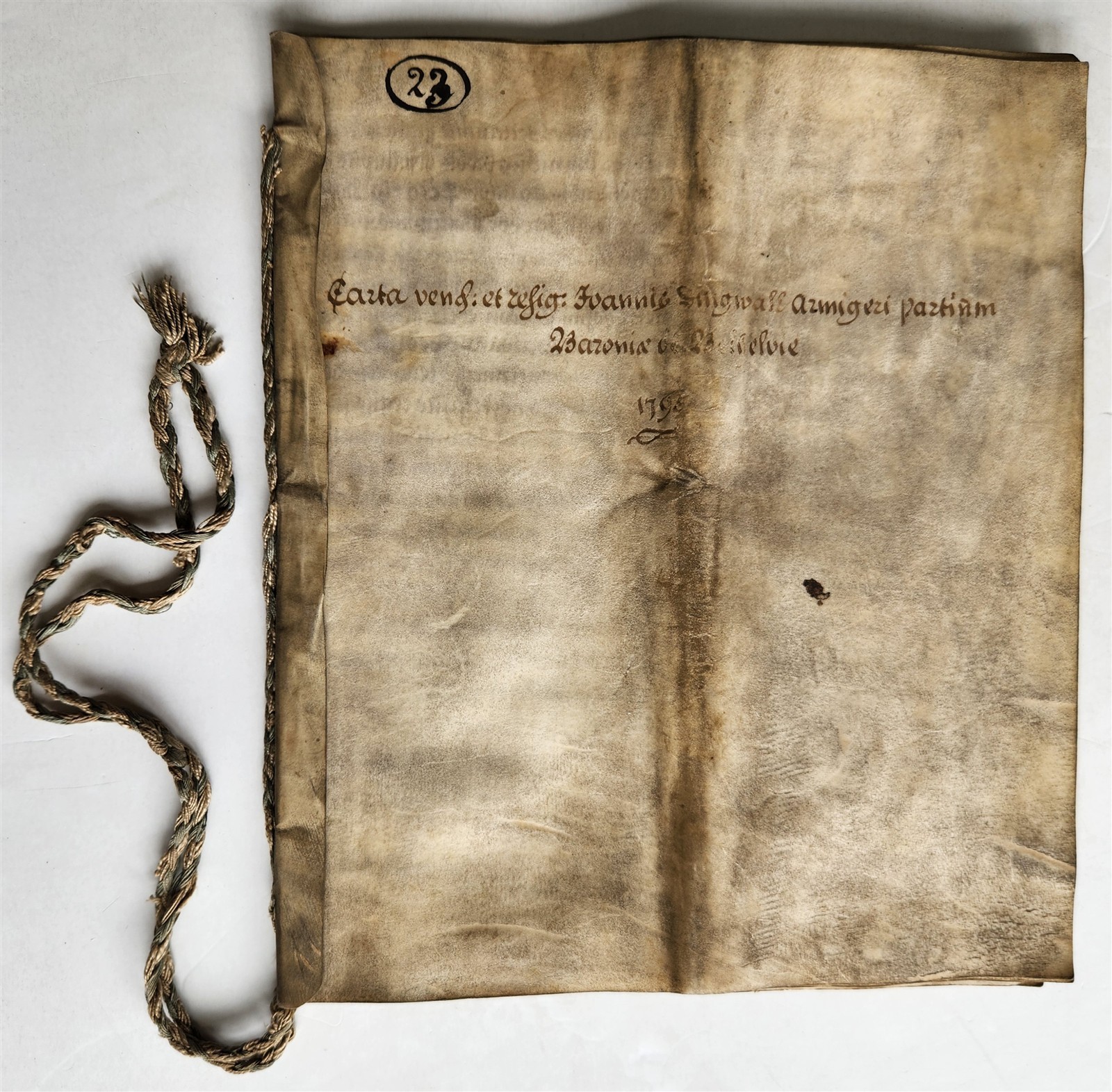 1795 MANUSCRIPT on VELLUM ANTIQUE LATIN LEGAL DOCUMENT 14 pp. EDINBURGH SCOTLAND