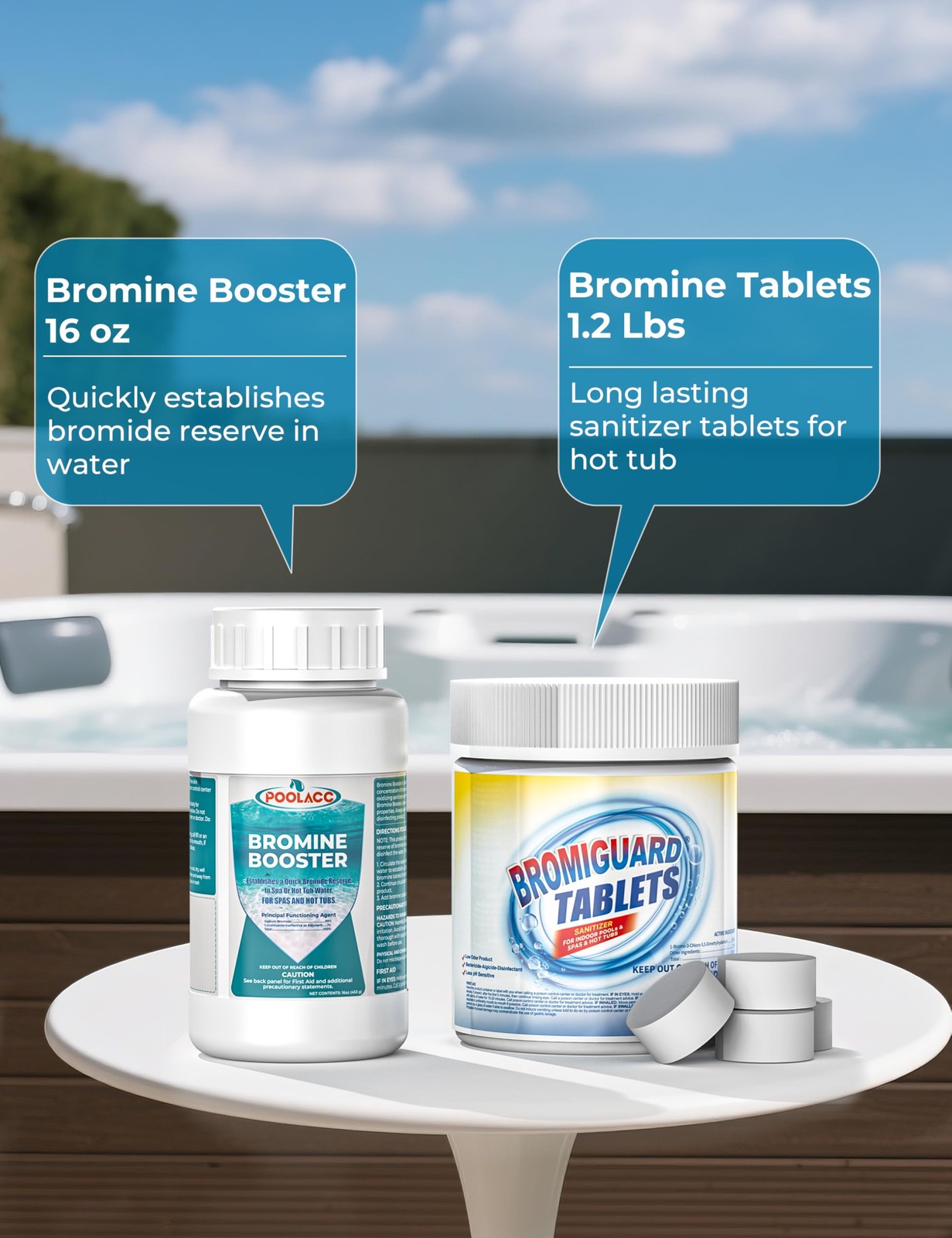 Hot Tub Starter Kit 50 Test Strips Dispenser Spa Maintenance Set Extra-Capacity