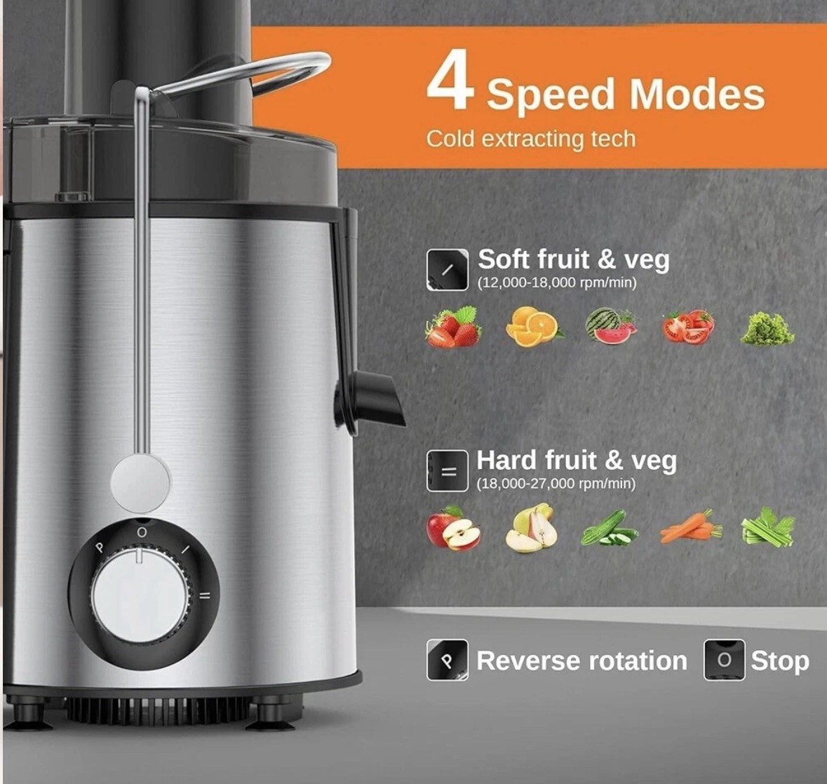 1000W Electric Juicer Fruit Vegetable Blender Juice Extractor Citrus Machine
