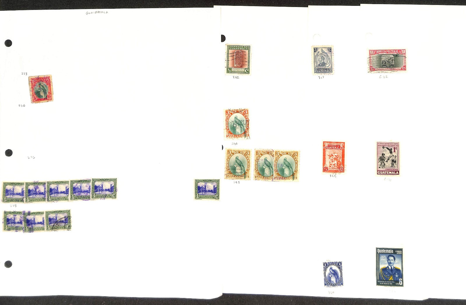 Guatemala Stamp Collection on 40 Minkus Pages, 1871-1991 (BJ)