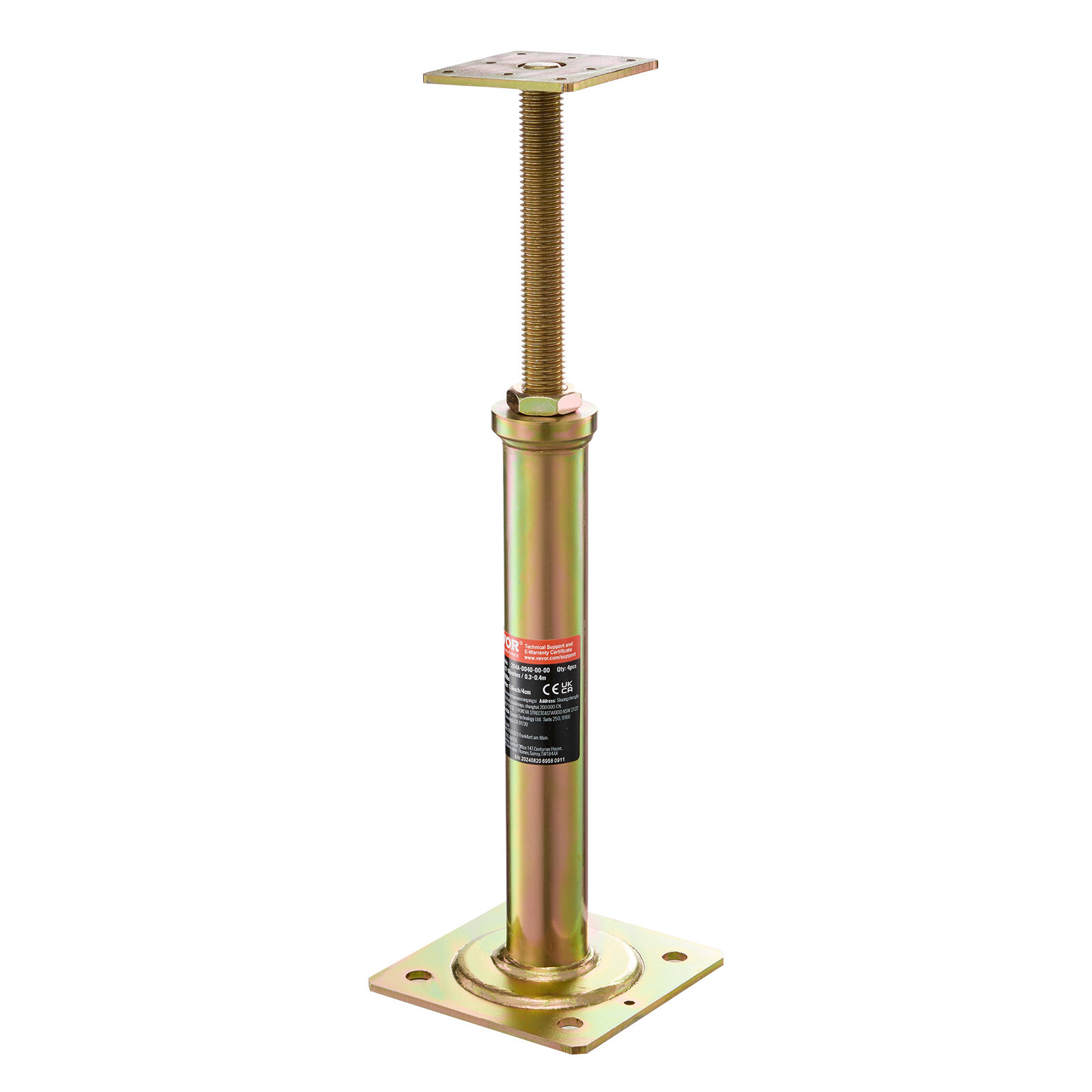 VEVOR 4PCS Adjustable Floor Jack Post House Floor Leveling Lift 11.6"-16" Height