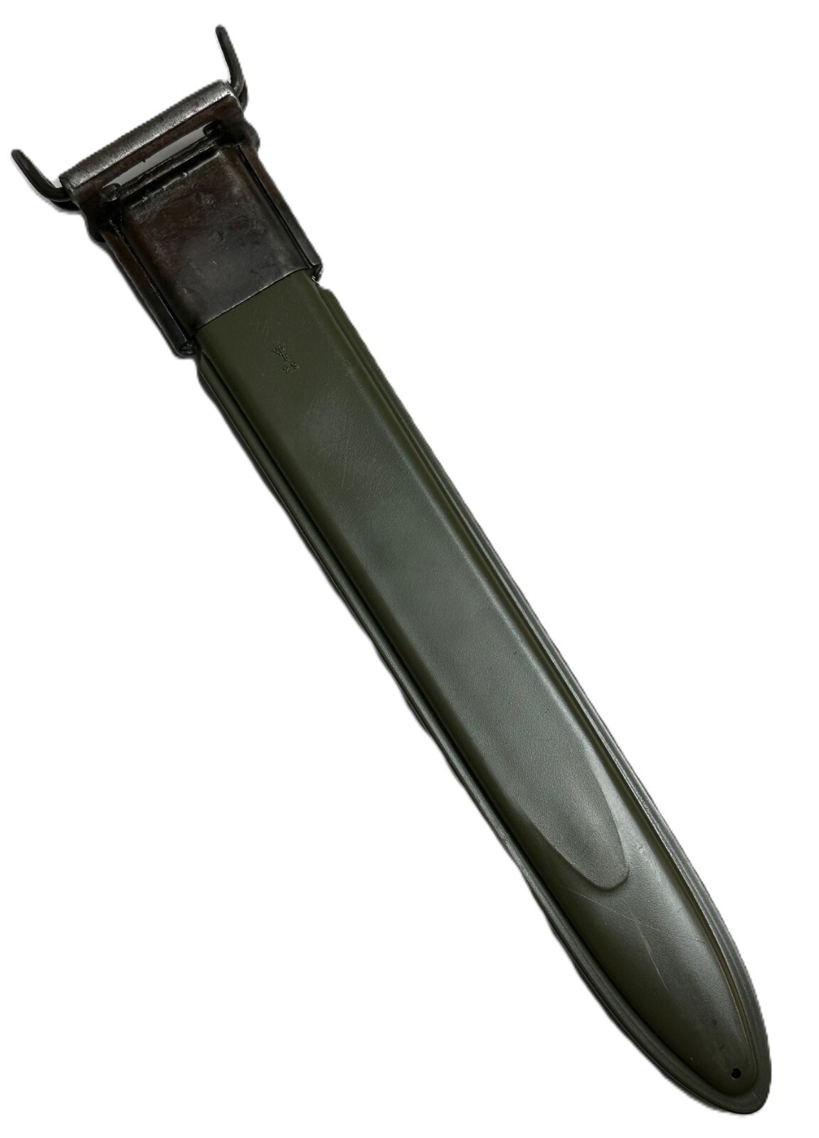 SCABBARD FOR GARAND 10" BLADE BAYONET MARKED "E-US" REFURBISHED SHEATH.