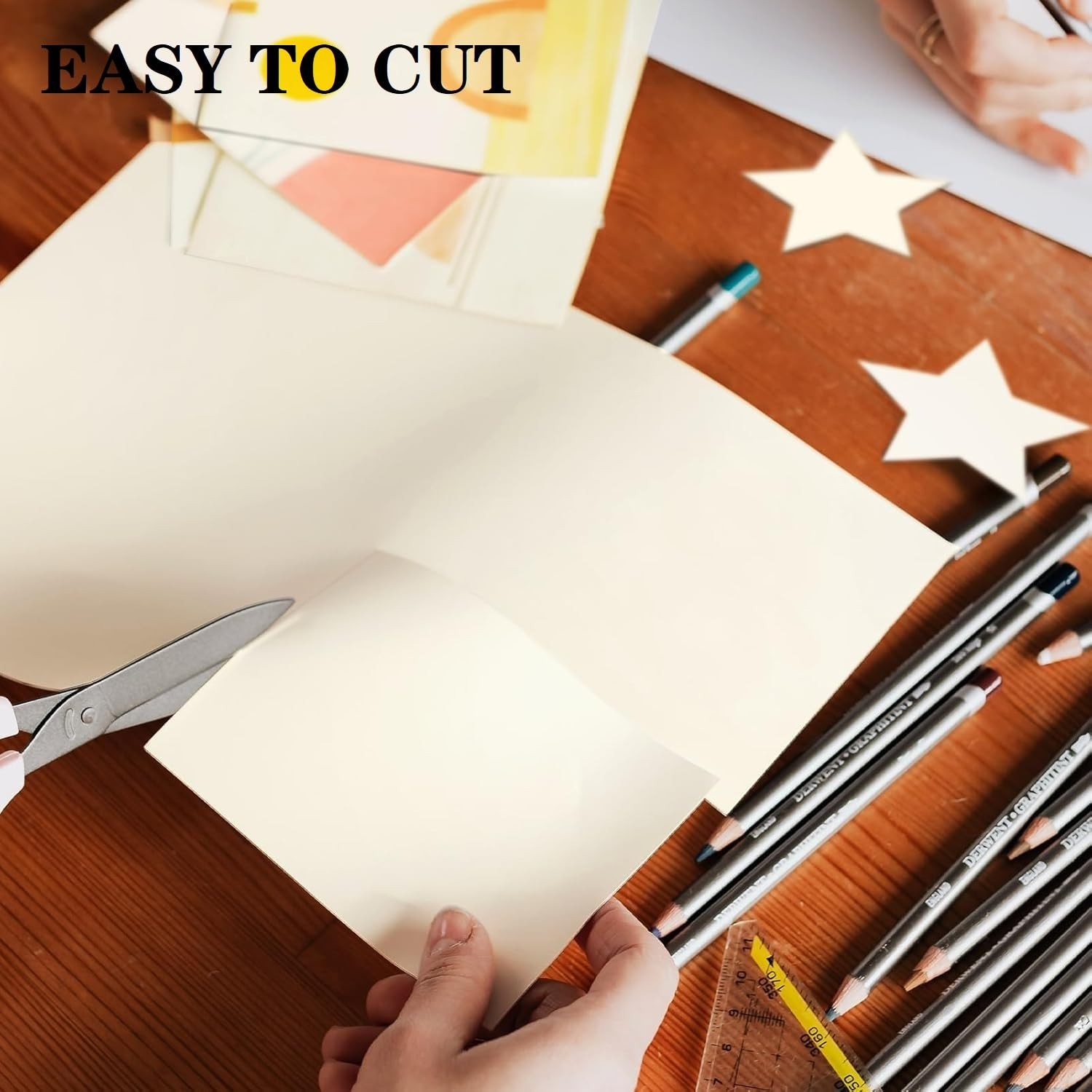 8.5”x 11” Cream Art Drawing Paper for Painting Construction 8.5x11 70P, beige