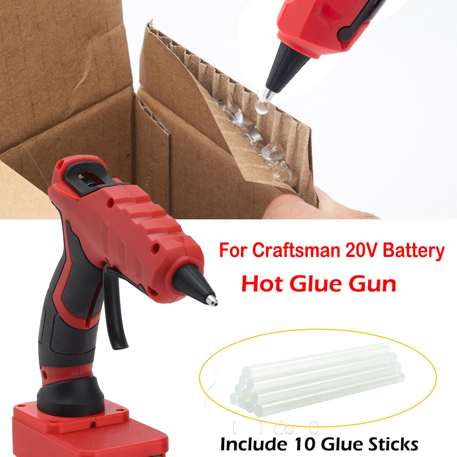 Hot Melt Glue Gun For Craftsman 20V V20 Li-ion Battery Handheld Repair DIY Tools