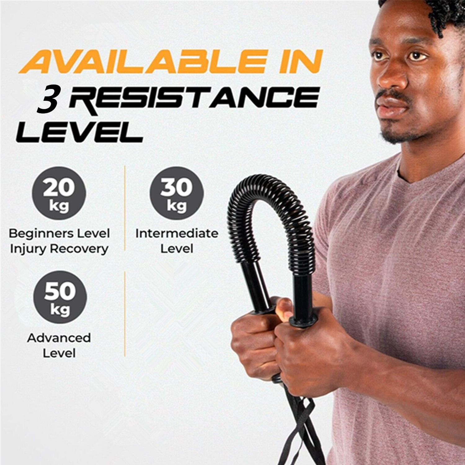 Heavy Duty Power Twister Bar for Upper Body Arms Strength Training Spring Chest