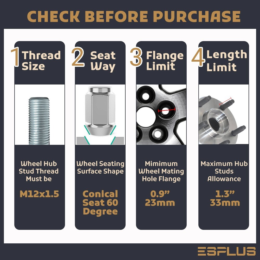 [20] Chrome 12x1.5 Acorn Lug Nut Fit Chevy Corvette Cruze Impala Malibu Track