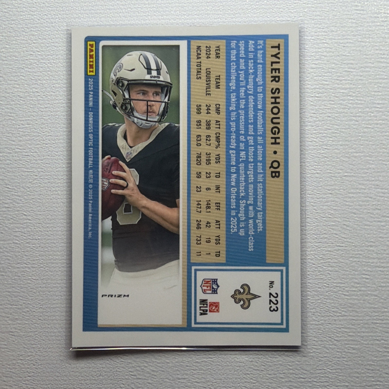 2025 Donruss Optic Pink Prizm Rated Rookie Lot Of 3 Tyler Shough Rainbow