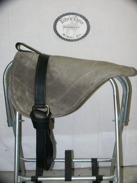 LEATHER BAREBACK ADULT SADDLE PAD by RIDERS CHOICE~ GRAY