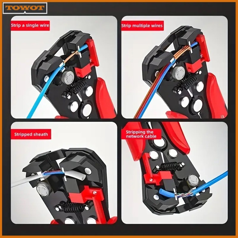 Self-Adjusting Insulation Wire Stripper cutter crimper Terminal Tool Pliers