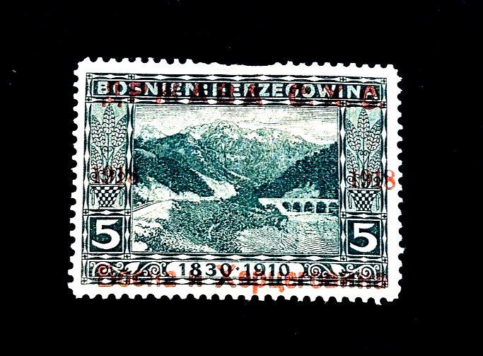 YUGOSLAVIA Stamp - 1918 Bosnia Herzegovina Issue Overprint Sn 1L2 MHH r37
