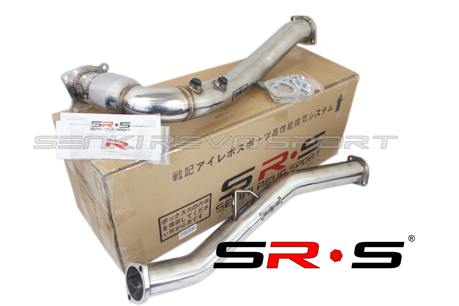 SRS SR*S Exhaust Pipe FOR 2015- 2018 2015+ WRX MANUAL DUAL O2 BUNG J PIPE 16