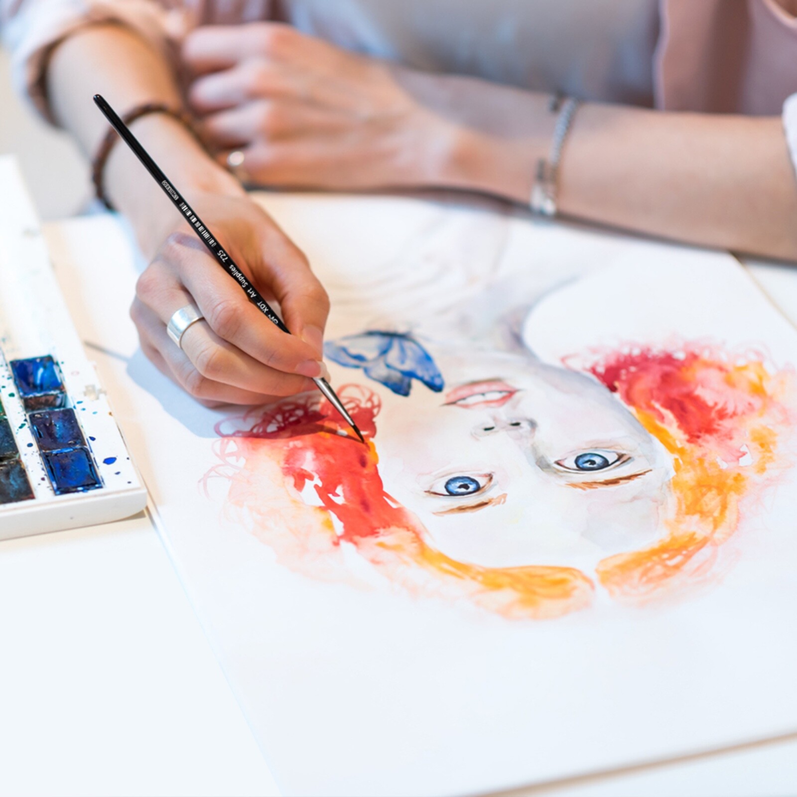 XDT#725 Round Finest Micro Tip Detail Art Brush 5 Pc #00000 Set Nail Model Kit