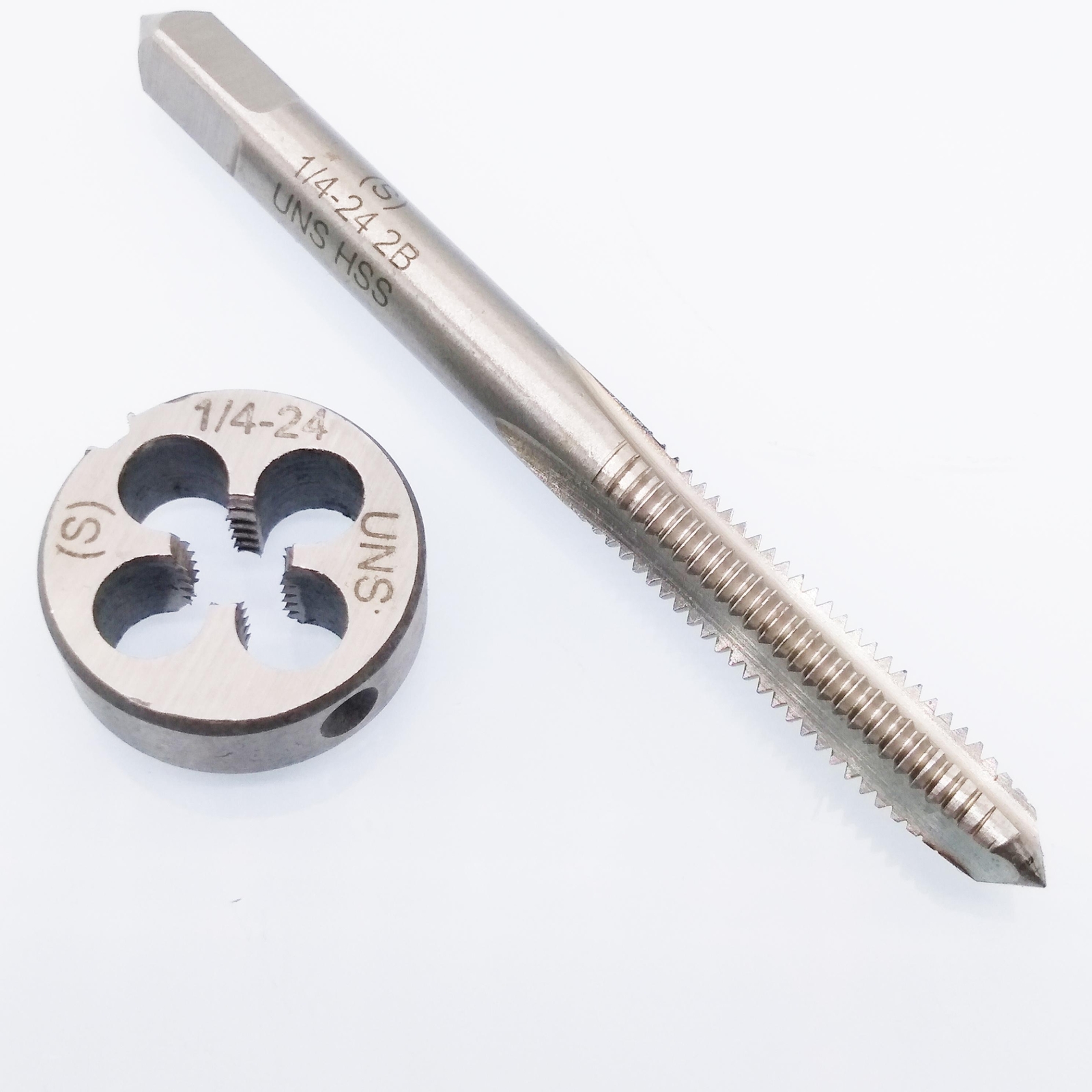 US Stock HSS 1/4-24 UNS Tap & 1/4-24 UNS Die Right Hand