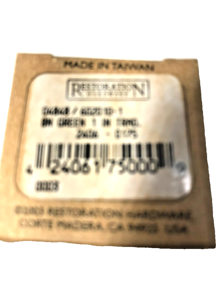 RRSTRORATION HARDWARE Green Depression Glass Knobs.