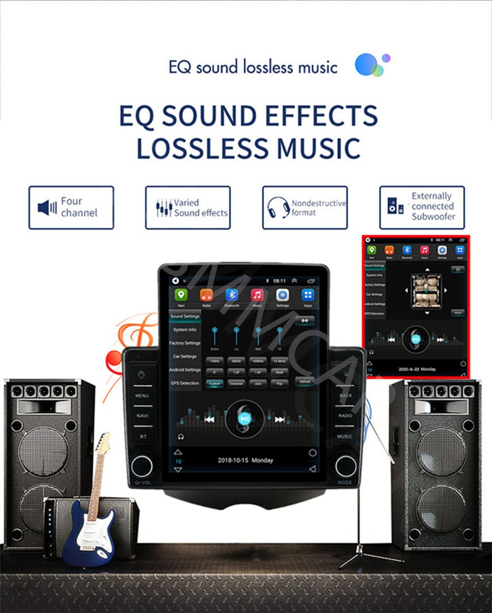 Stereo Radio For Apple Carplay Android Auto Fit For Hyundai Veloster 2011-2017