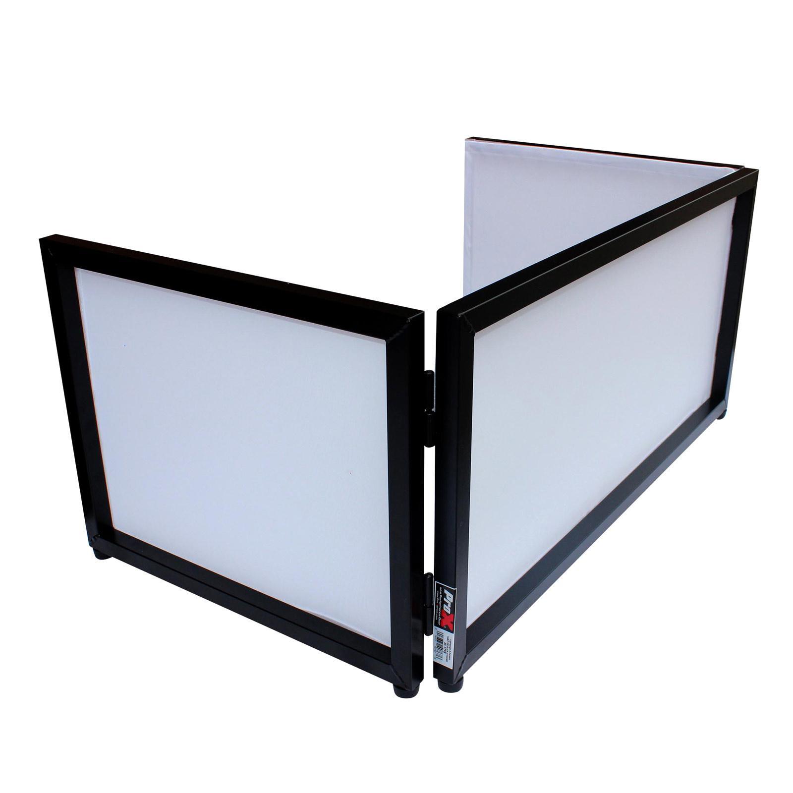 ProX XF-TTFB 6ft Table Top DJ Facade w/ Black Trim + Black & White Scrim