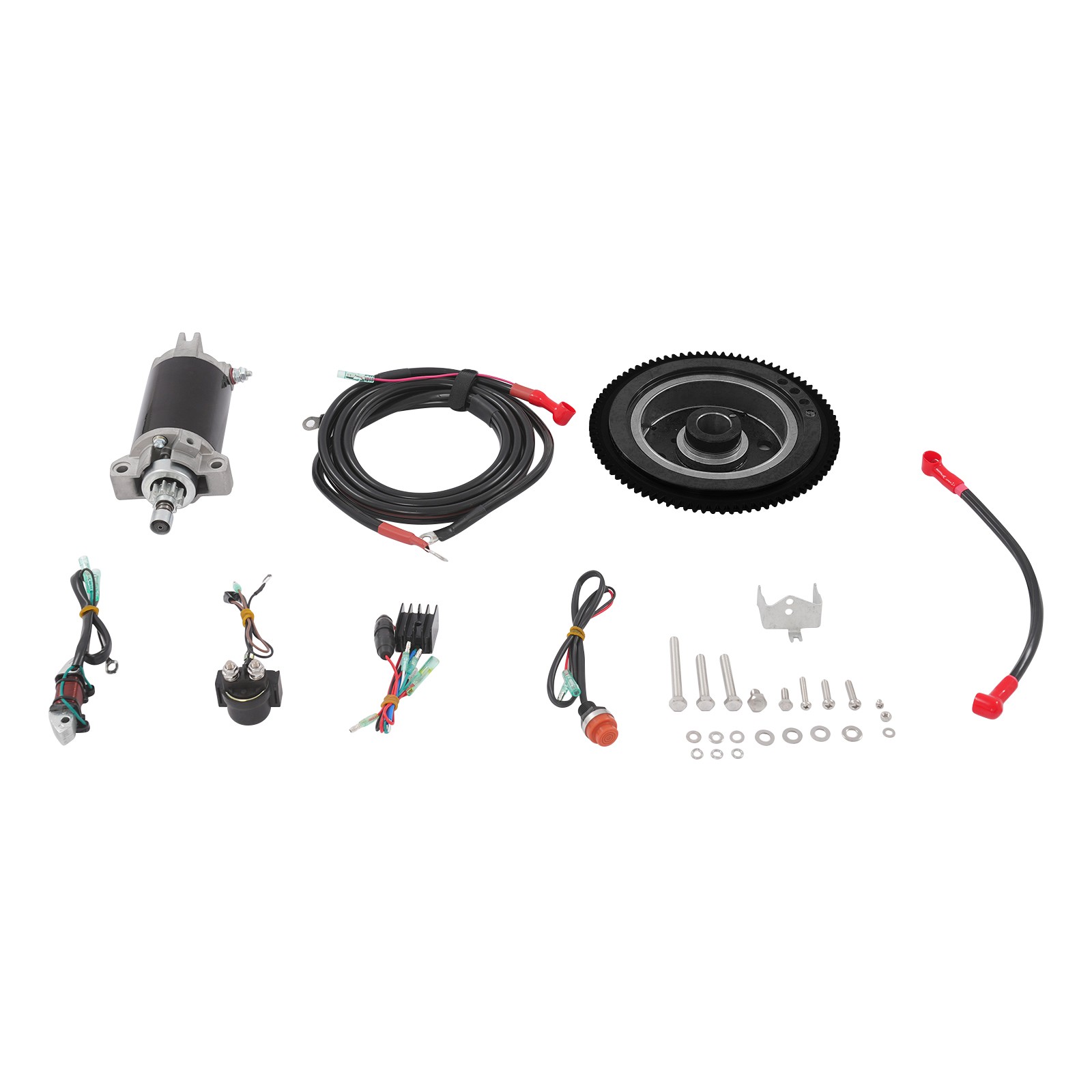 Electric Starter Conversion Kit For Yamaha 2Stroke 40HP Outboard Motor Start Kit
