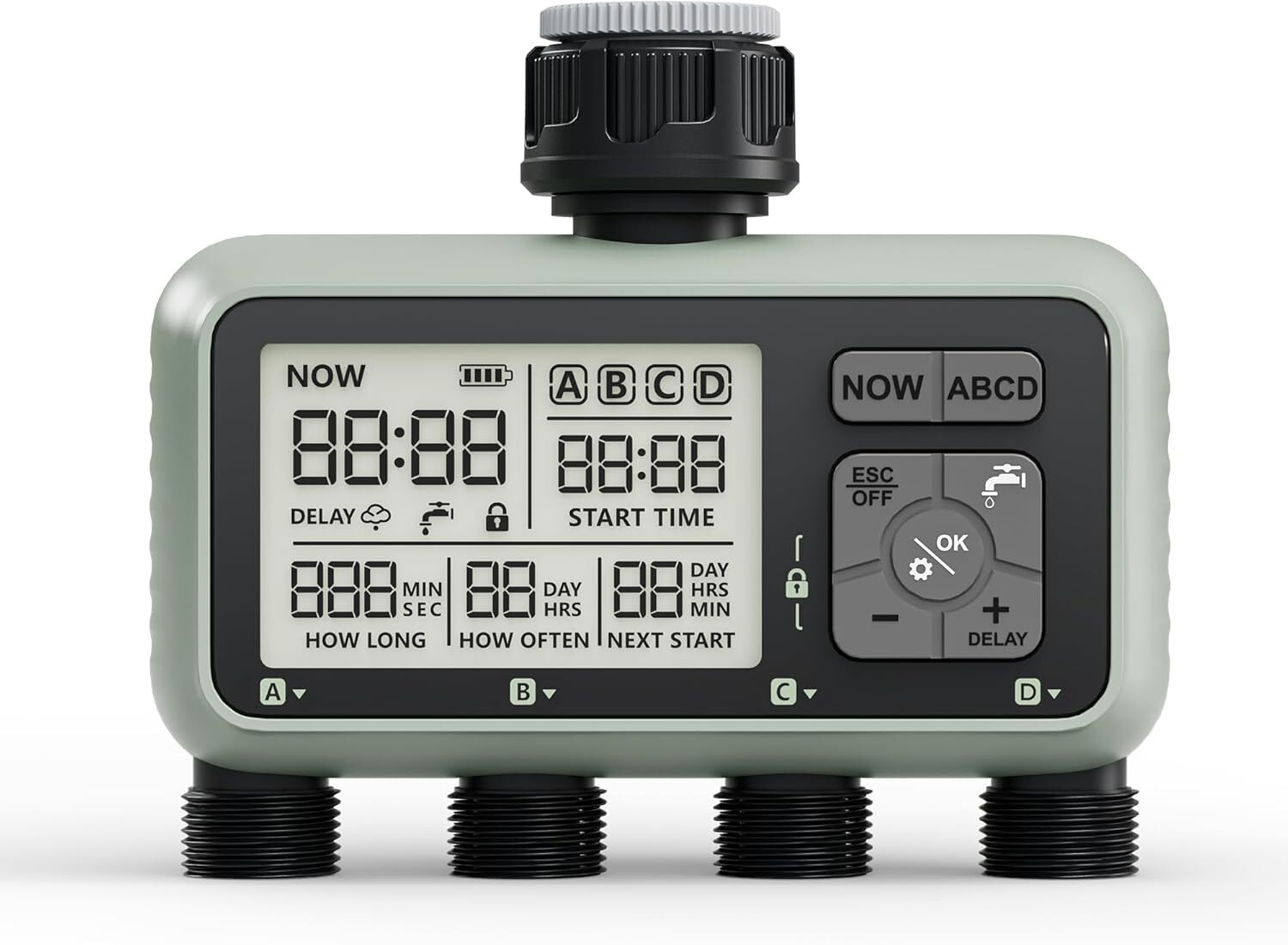 Smart Sprinkler Timer Programmable Water Timer for Garden Irrigation Auto 4 Zone