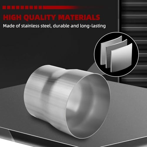 Exhaust Adapter Connector 3" ID to 3.5" OD, Exhaust Pipe Reducer 4" Overall