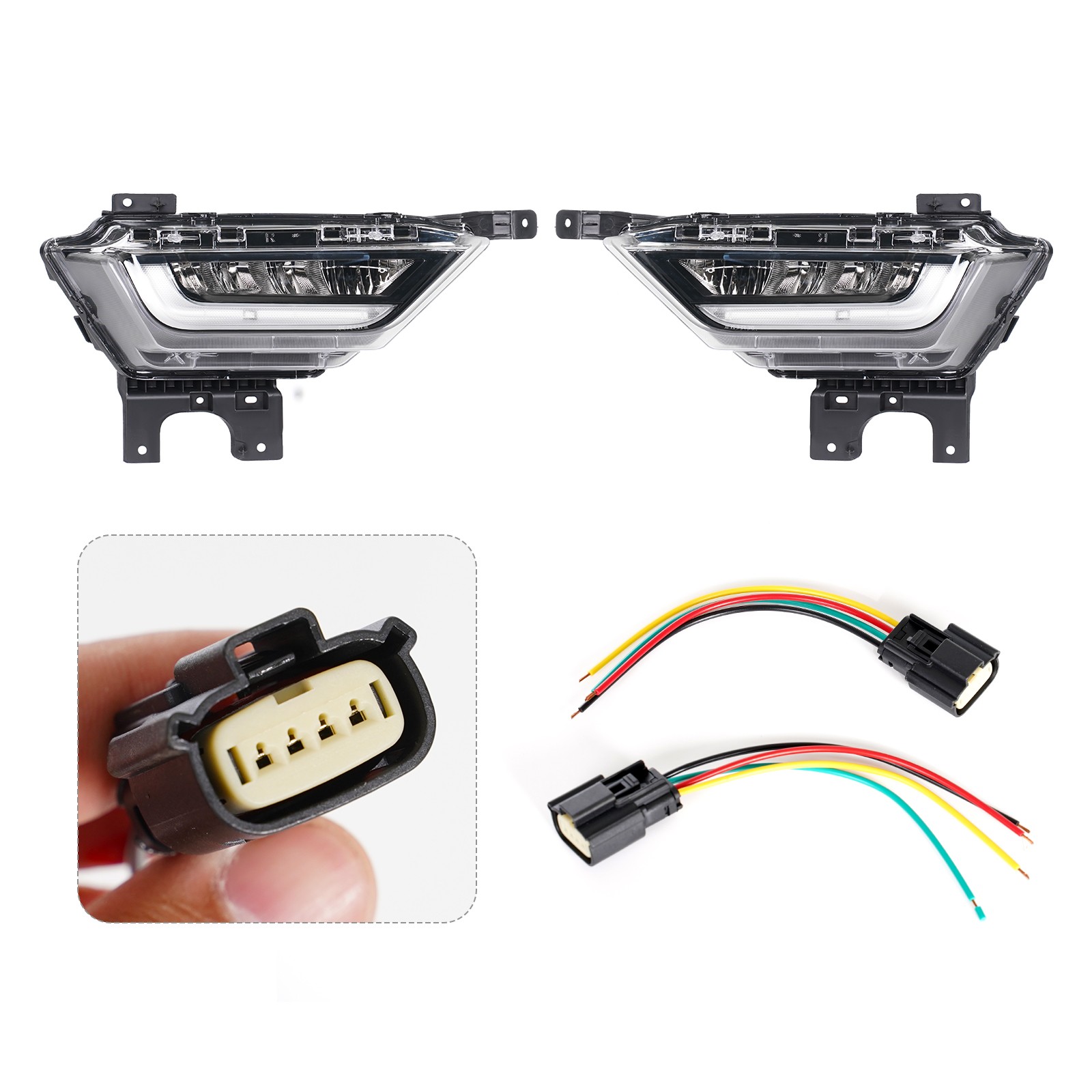 Front Bumper Assembly Kit w/Fog Light For 2021-2023 Ford F-150 w/Bracket 13pcs