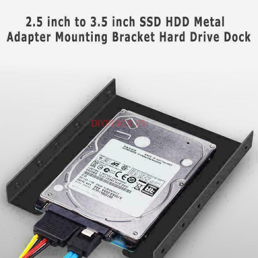 2.5" to 3.5" Bay SSD Metal Hard Drive HDD Mounting Bracket Adapter Dock / Tray