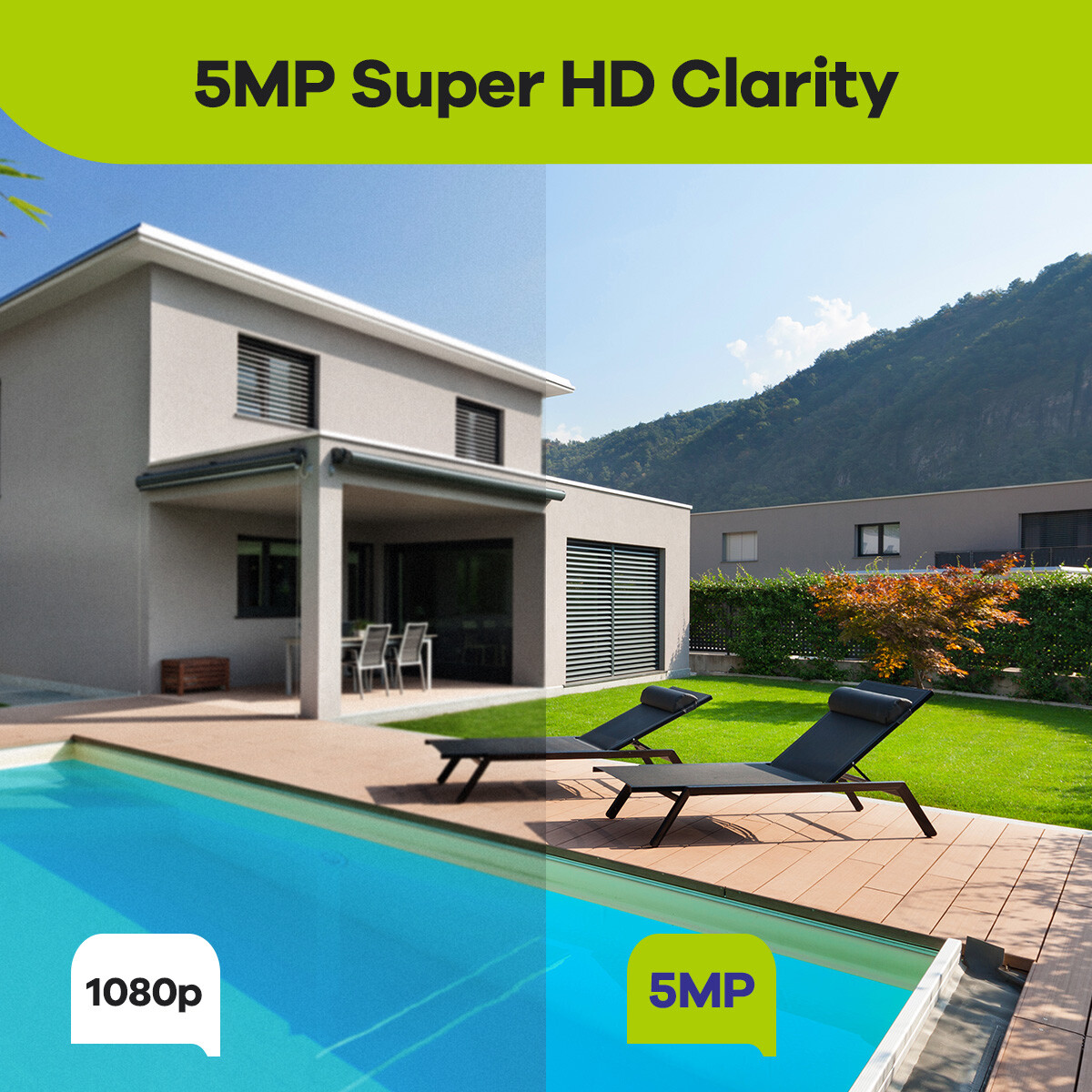 SANNCE 5MP Audio POE Security IP Camera System 8CH 8MP NVR Outdoor Night Vision