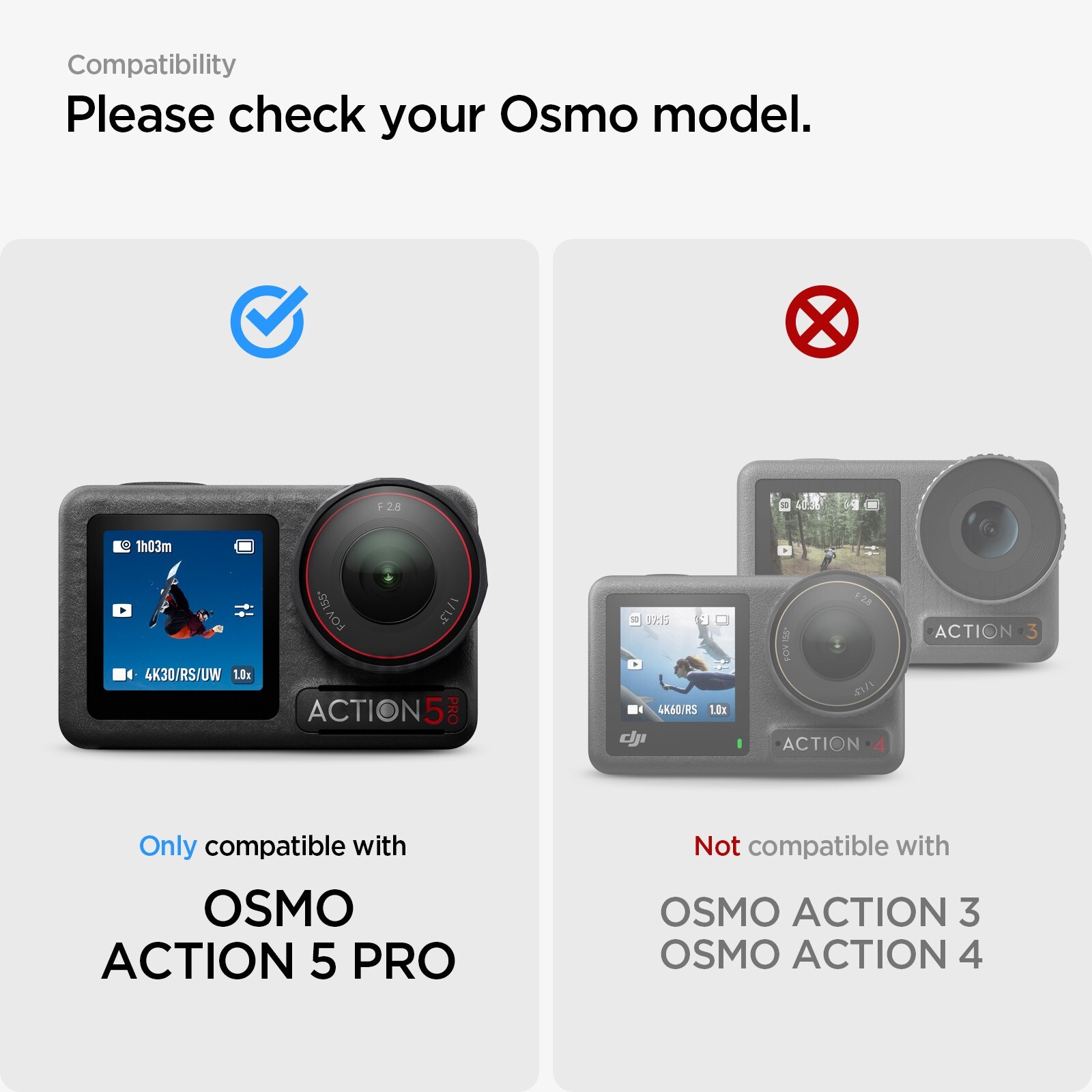 For DJI Osmo Action 5 | Spigen Glas.tR SLIM Screen Protector Multi Pack