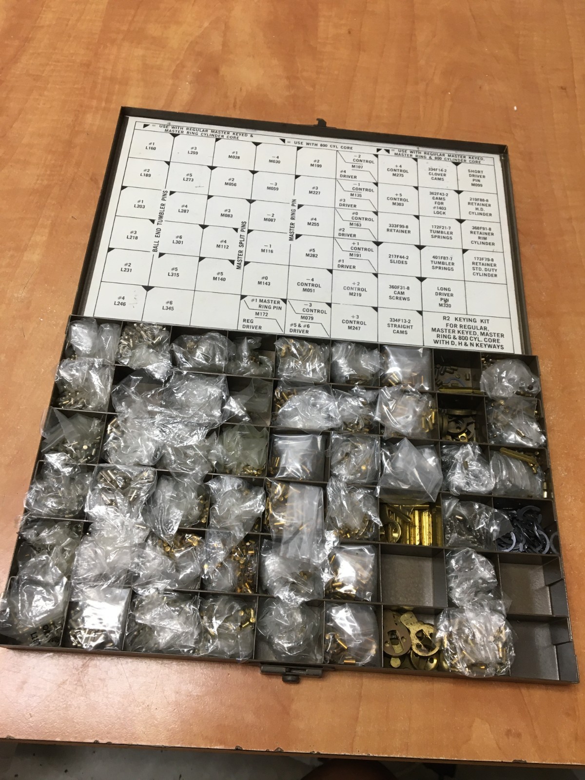 Russwin Keying Kit R-2 System 70 for 800 Cylinder Core Pt. 411f38