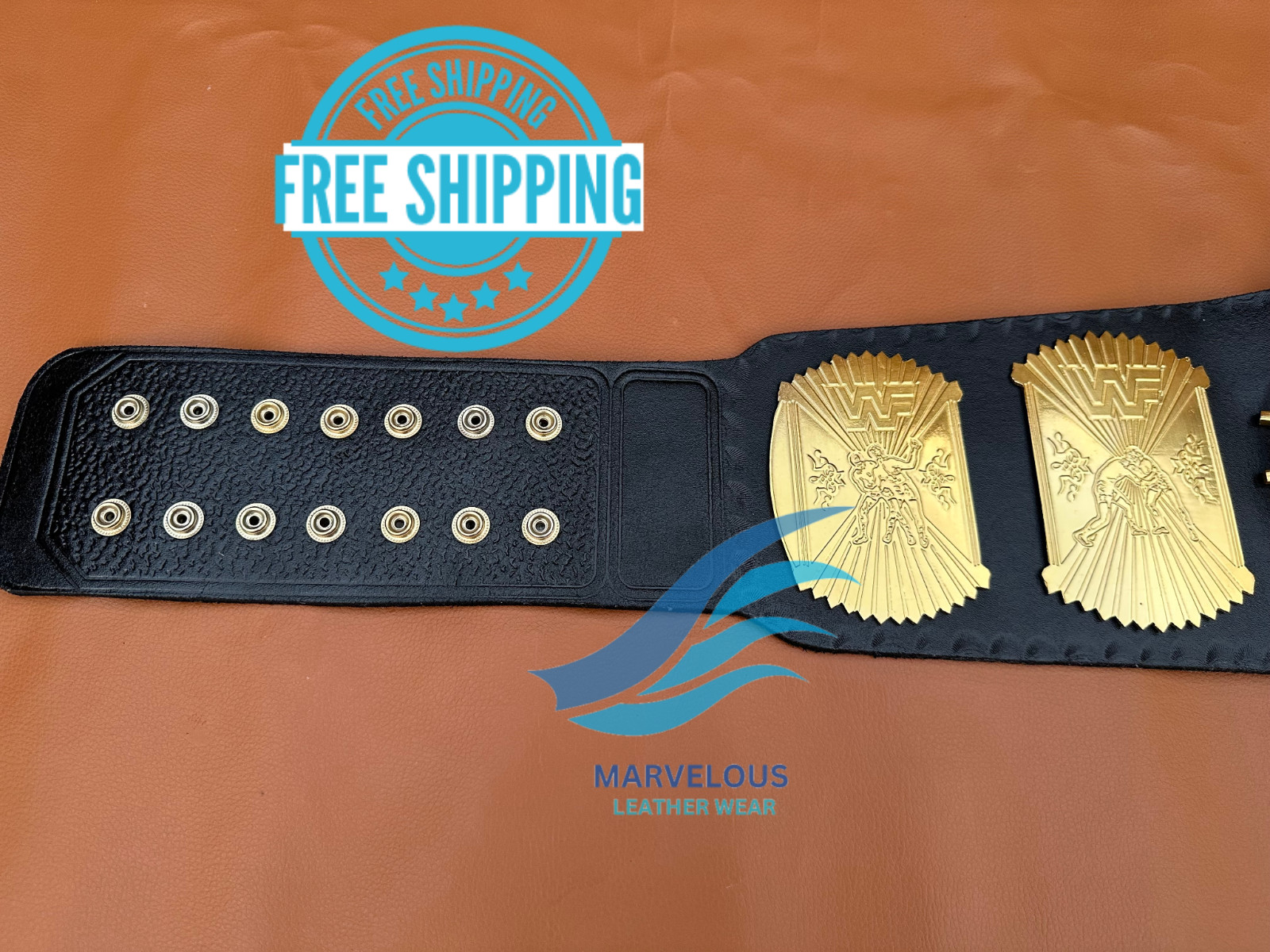 Winged Eagle Championship Wrestling Replica Title Belt 4MM Brass Adult size