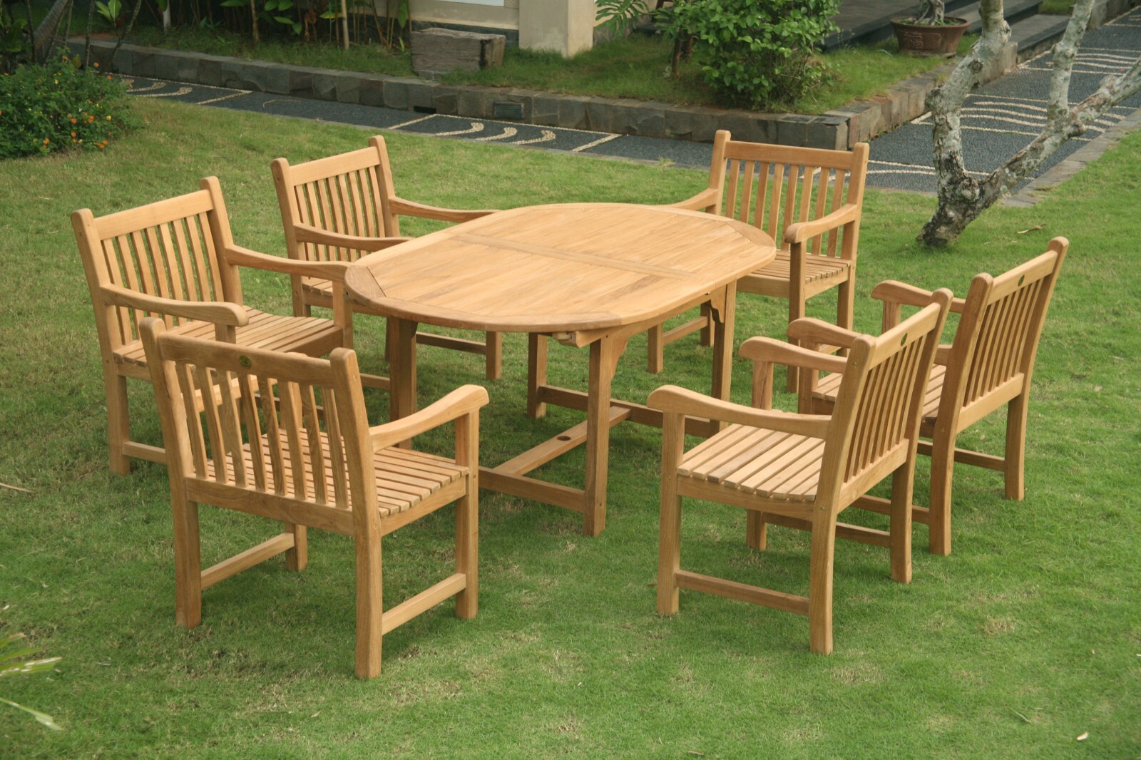 7 Pieces Teak Dining Set-Ship Included.